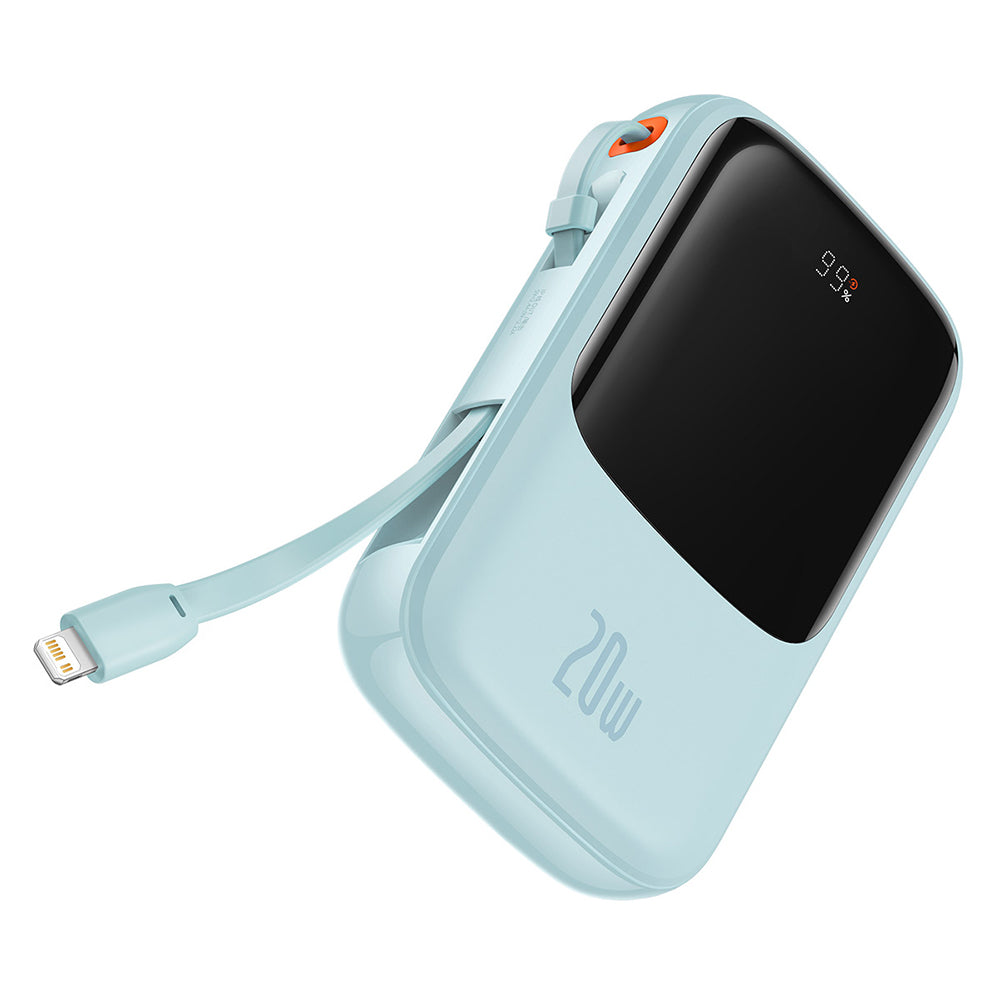 Batterie Externe Baseus Qpow Pro, 20000mAh, 20W, QC + PD, 1 x Lightning - 1 x USB-A - 1 x USB-C, Bleue PPQD030003