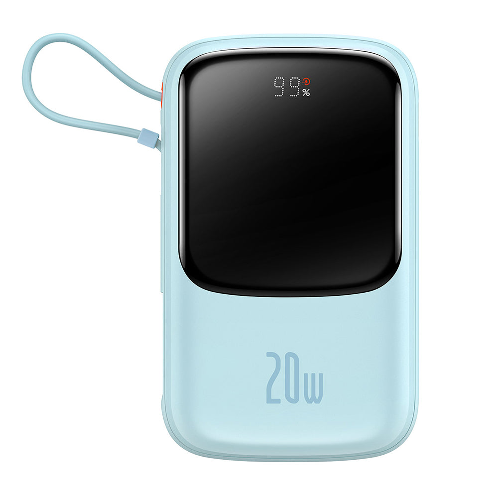 Batterie Externe Baseus Qpow Pro, 20000mAh, 20W, QC + PD, 1 x Lightning - 1 x USB-A - 1 x USB-C, Bleue PPQD030003