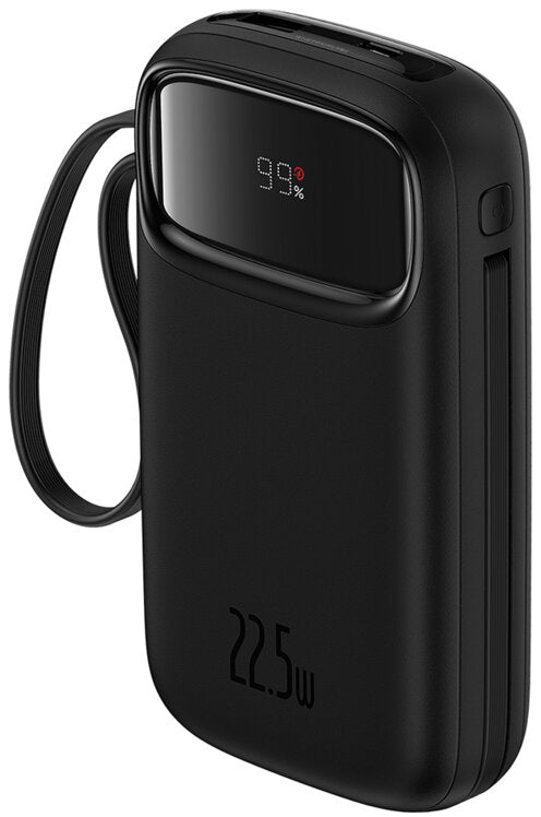 Batterie Externe Baseus Qpow2, 10000mAh, 22.5W, QC + PD, 1 x Lightning - 1 x USB-A - 2 x USB-C, Noire P10055003113-00