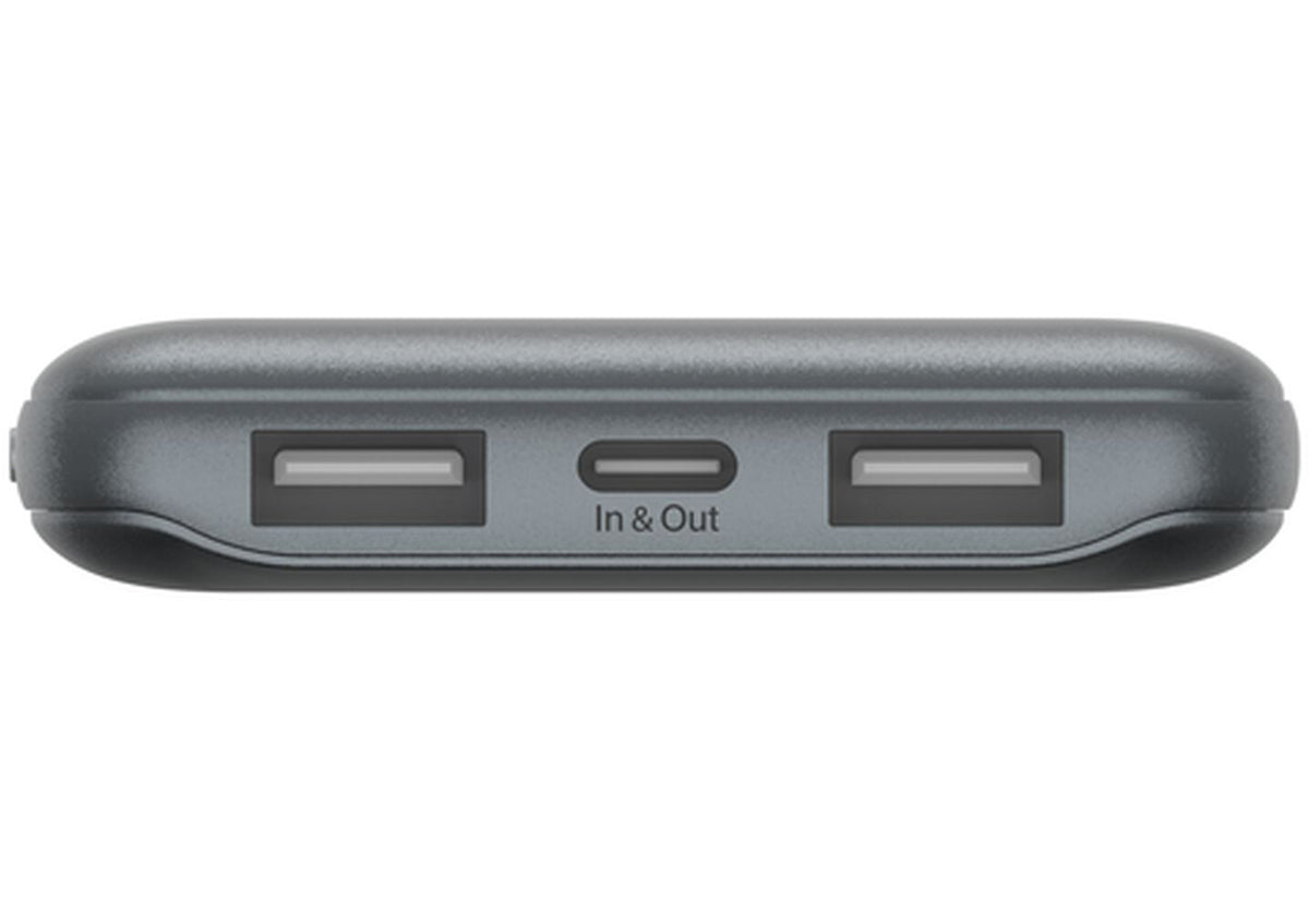 Batterie Externe Belkin BoostCharge, 10000mAh, 15W, 1 x USB-C - 2 x USB-A, Gris BPB011btGY