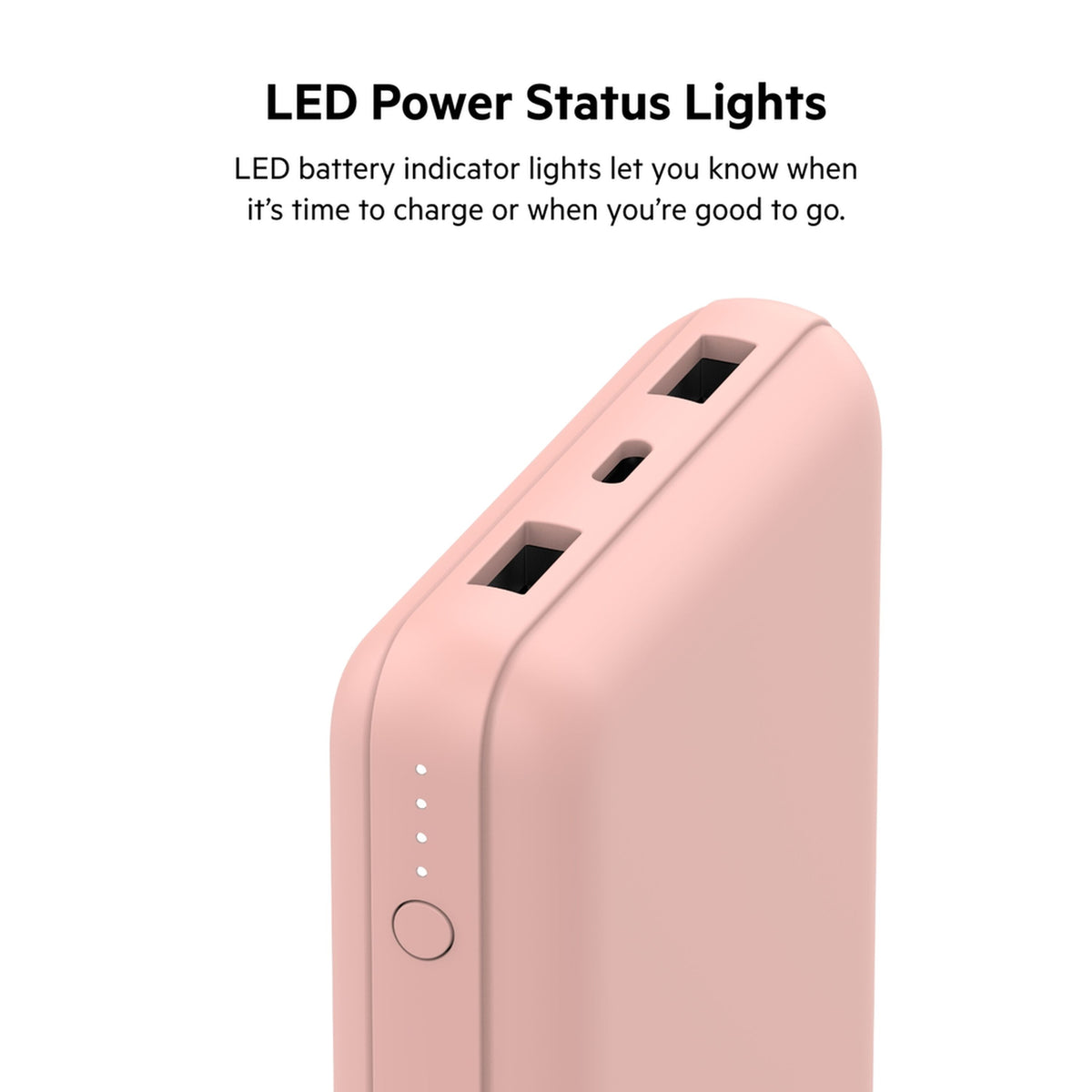 Batterie Externe Belkin BoostCharge, 20000mAh, 15W, 1 x USB-C - 2 x USB-A, Rose Doré BPB012btRG