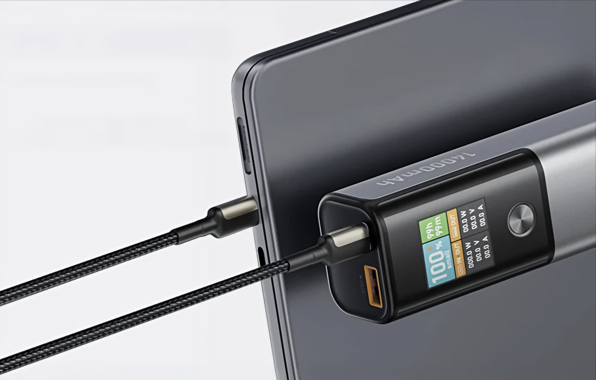 Batterie Externe BlitzWolf BW-P23, 14000mAh, 100W, QC + PD, 1 x USB-A - 1 x USB-C, Gris