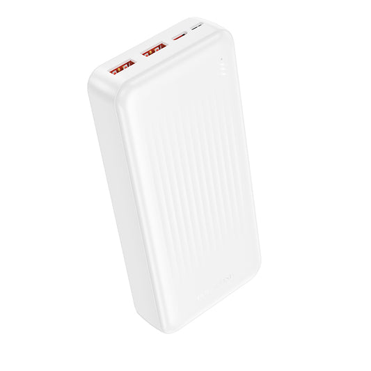 Batterie Externe Borofone BJ80A Clever, 20000mAh, 22.5W, QC + PD, 1 x USB-C - 2 x USB-A, Blanche