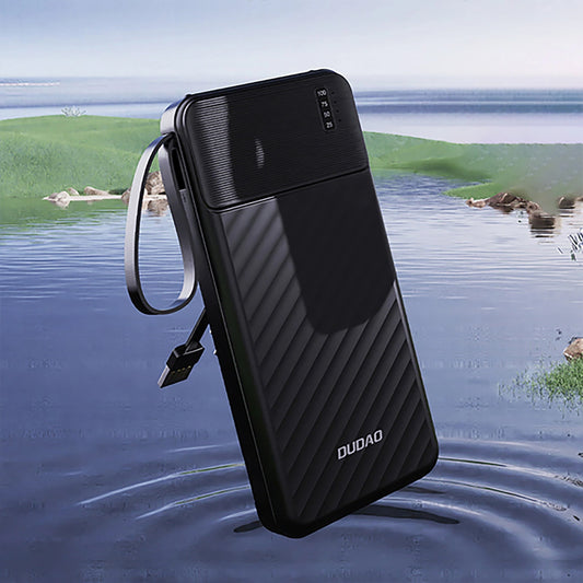 Dudao K11 Pro External Battery, 20000mAh, 10W, 1 x Lightning - 1 x microUSB - 1 x USB-A - 1 x USB-C, Black