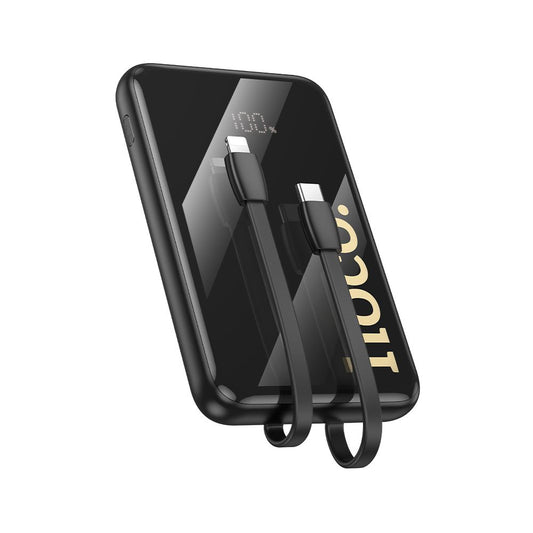 Batterie Externe HOCO Q37, 10000mAh, 22,5W, QC + PD, 1 x Lightning - 1 x USB-A - 2 x USB-C, Noire