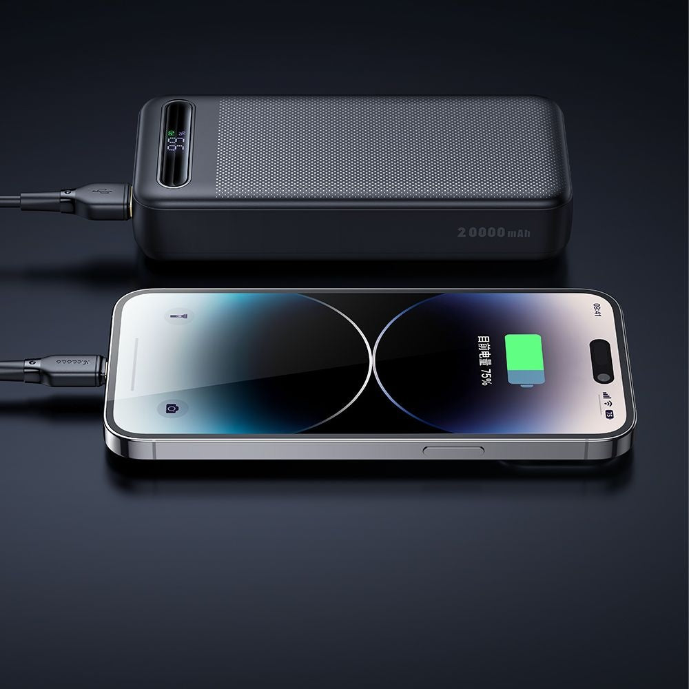 Batterie Externe McDodo MC-3891 Star, 20000mAh, 22.5W, QC + PD, 2 x USB-A - 1 x USB-C, Noire