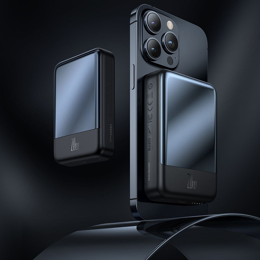 Batterie Externe Sans Fil McDodo MC-4261 Ambilight, 10000mAh, 20W, PD + FQI, 1 x QI - 1 x USB-C, Noire