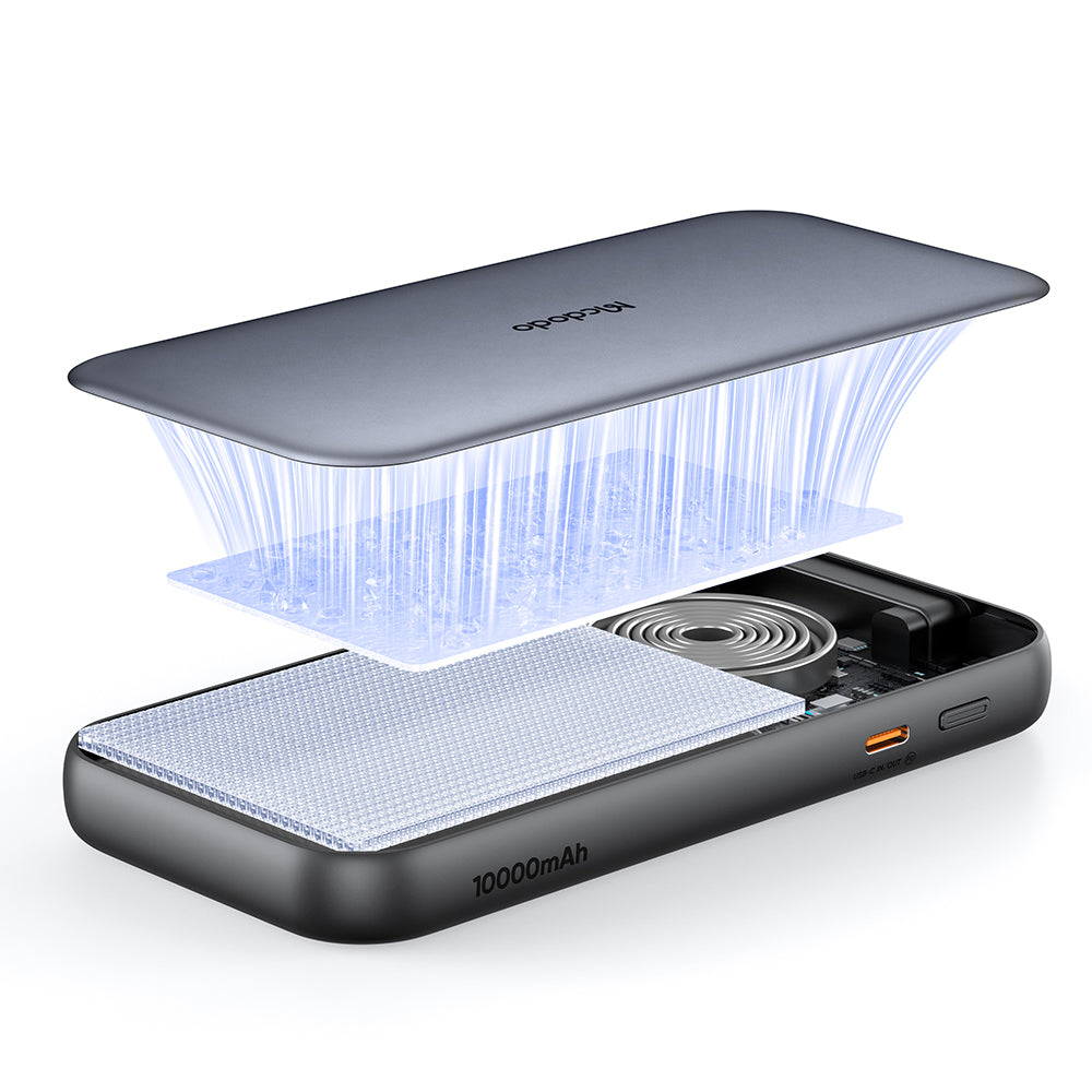 Batterie Externe McDodo MC-5920 MetaFree, 10000mAh, 45W, PD, 2 x USB-C, Gris
