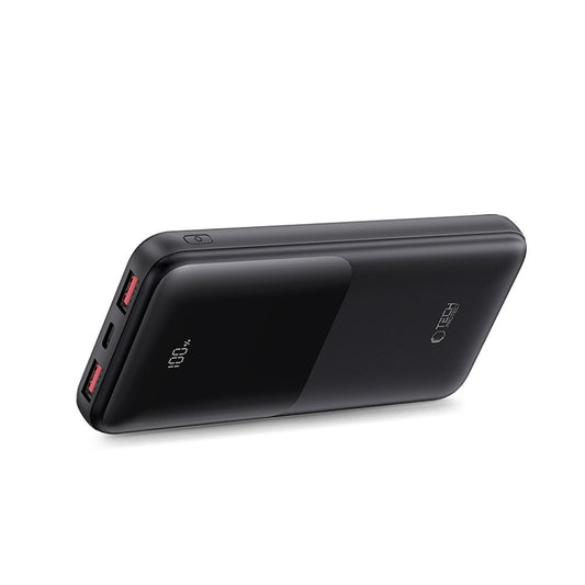 Batterie Externe Tech-Protect PB01, 10000mAh, 22.5W, QC + PD, 1 x USB-C - 2 x USB-A, Noire
