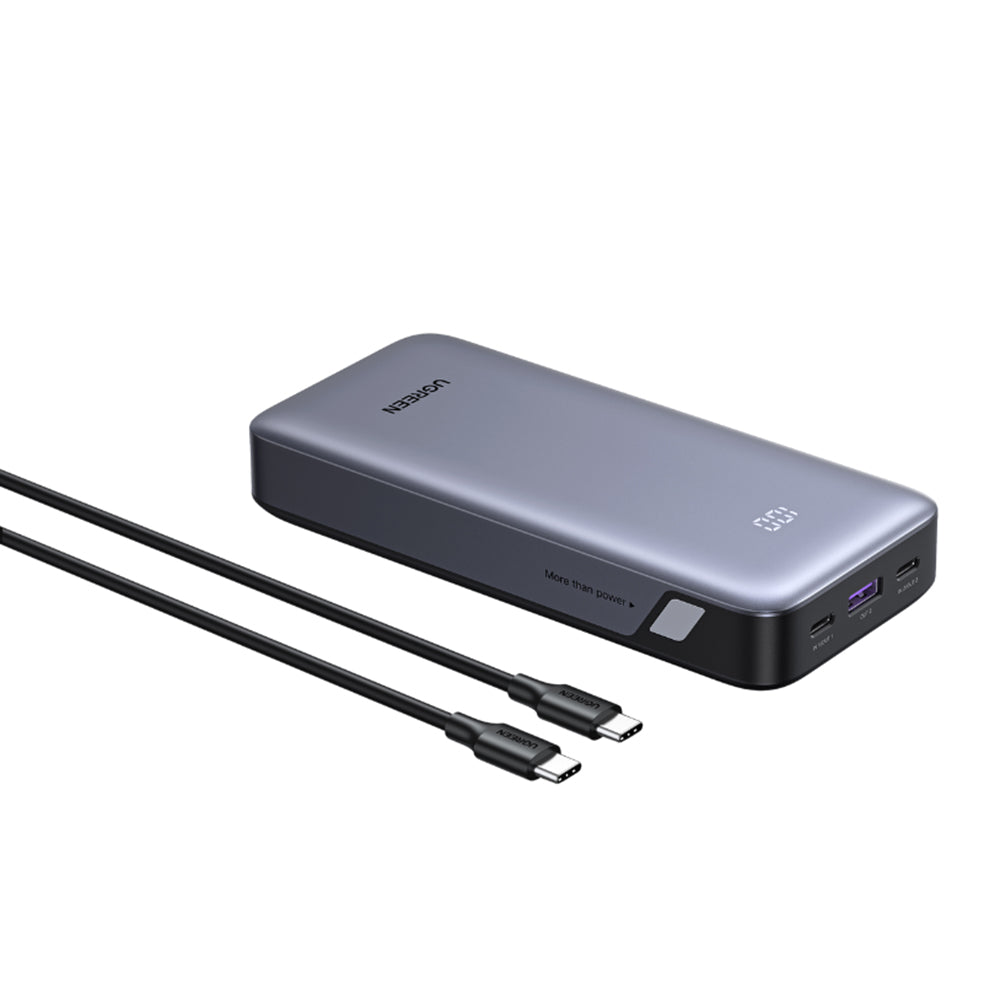 Batterie Externe UGREEN Nexode PB532 (55989B), 20000mAh, 30W, QC + PD, 1 x USB-A - 2 x USB-C, Gris