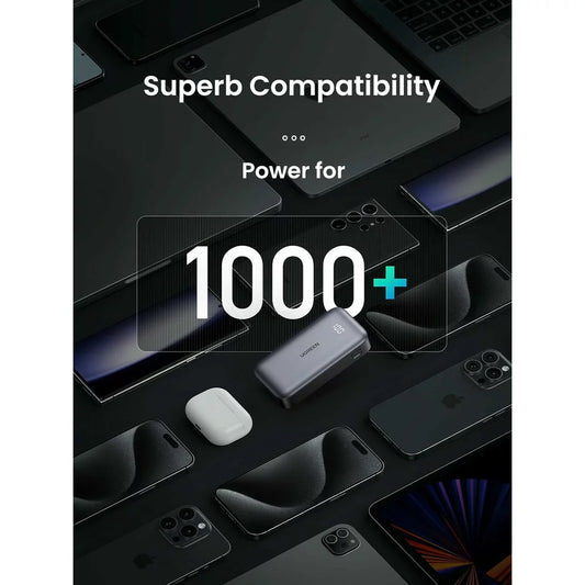 UGREEN PB502 Batterie externe, 10000mAh, 30W, QC + PD, 1 x USB-A - 1 x USB-C, Gris