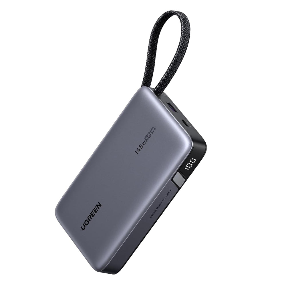 Batterie Externe UGREEN PB551 (55992B), 20000mAh, 145W, QC + PD, 1 x USB-A - 2 x USB-C, Gris