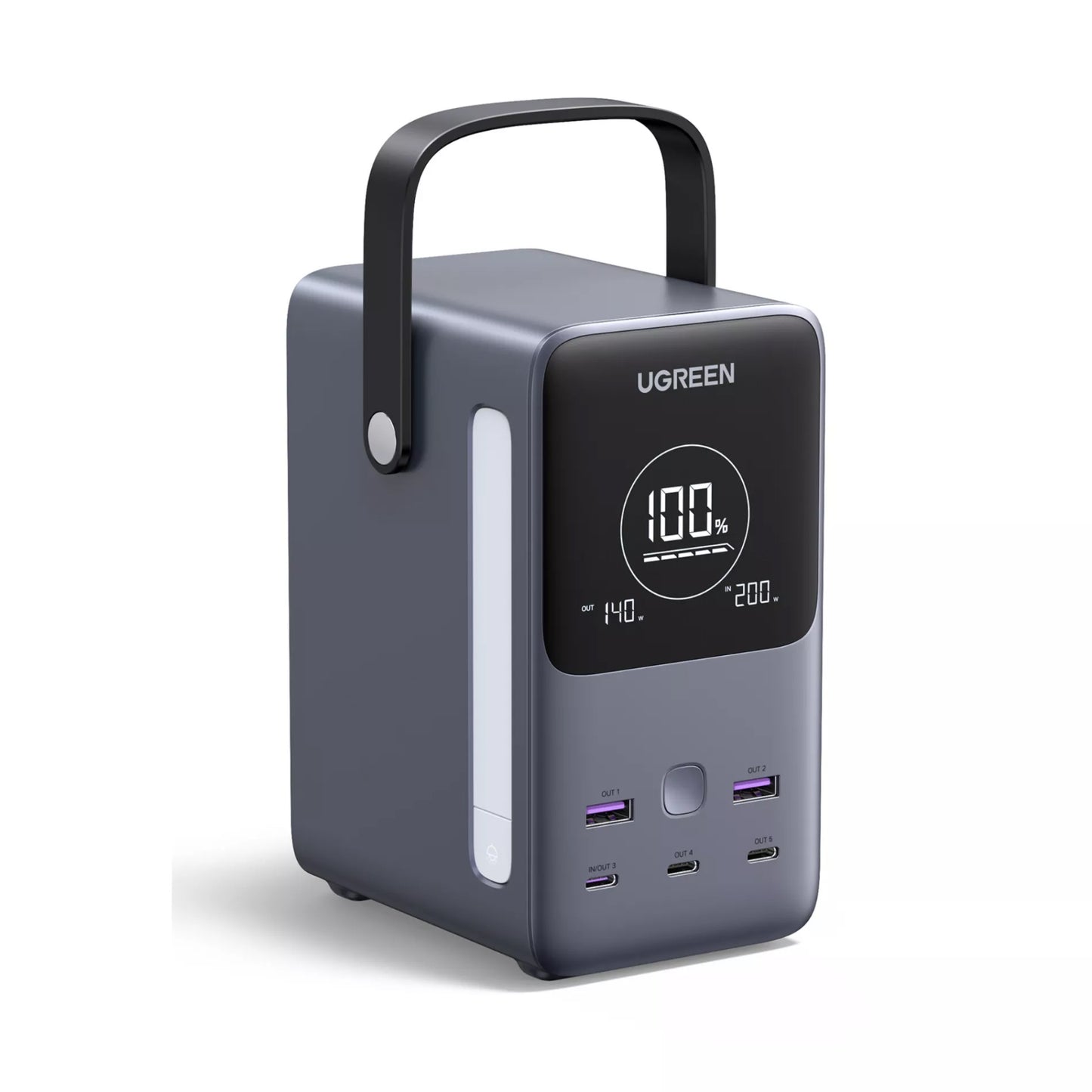 Batterie Externe UGREEN PB770, 48000mAh, 300W, QC + PD, 2 x USB-A - 3 x USB-C, Gris