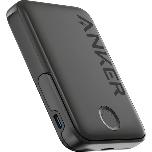 Batterie externe sans fil Anker 322 MagGo, 5000mAh, 12W, 1 x QI - 1 x USB-C, Noir A1618G11