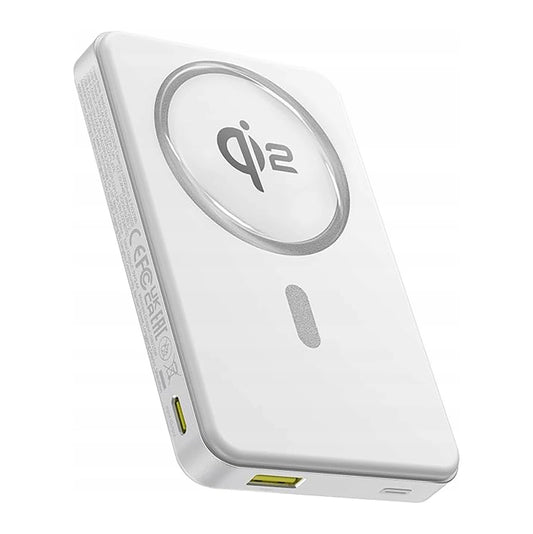 Batterie Externe Sans Fil Baseus Airpow2 Qi2, 10000mAh, 22.5W, QC + PD + FQI, 1 x QI - 1 x USB-A - 1 x USB-C, Blanche P10080000213-00