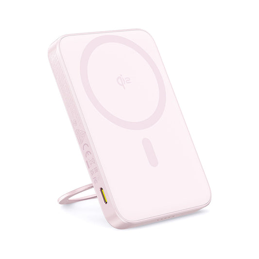 Batterie Externe Sans Fil Baseus PicoGo, 5000mAh, 20W, PD + FQI, 1 x QI - 1 x USB-C, Rose P10076800413-00