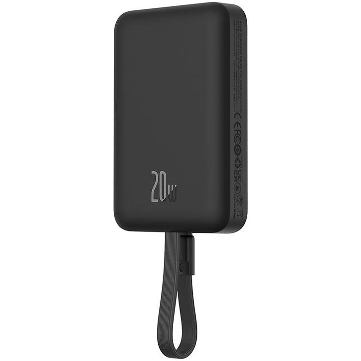 Batterie Externe Sans Fil Baseus Magnetic Mini, 10000mAh, 20W, PD + FQI, 1 x Lightning - 1 x QI - 1 x USB-C, Noire P10022109113-00