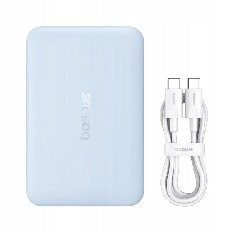 Batterie Externe Sans Fil Baseus EnerFill FM11 Ultra-Mini, 10000mAh, 22,5W, PD + FQI, 1 x QI - 1 x USB-C, Bleue P1008210E313-00