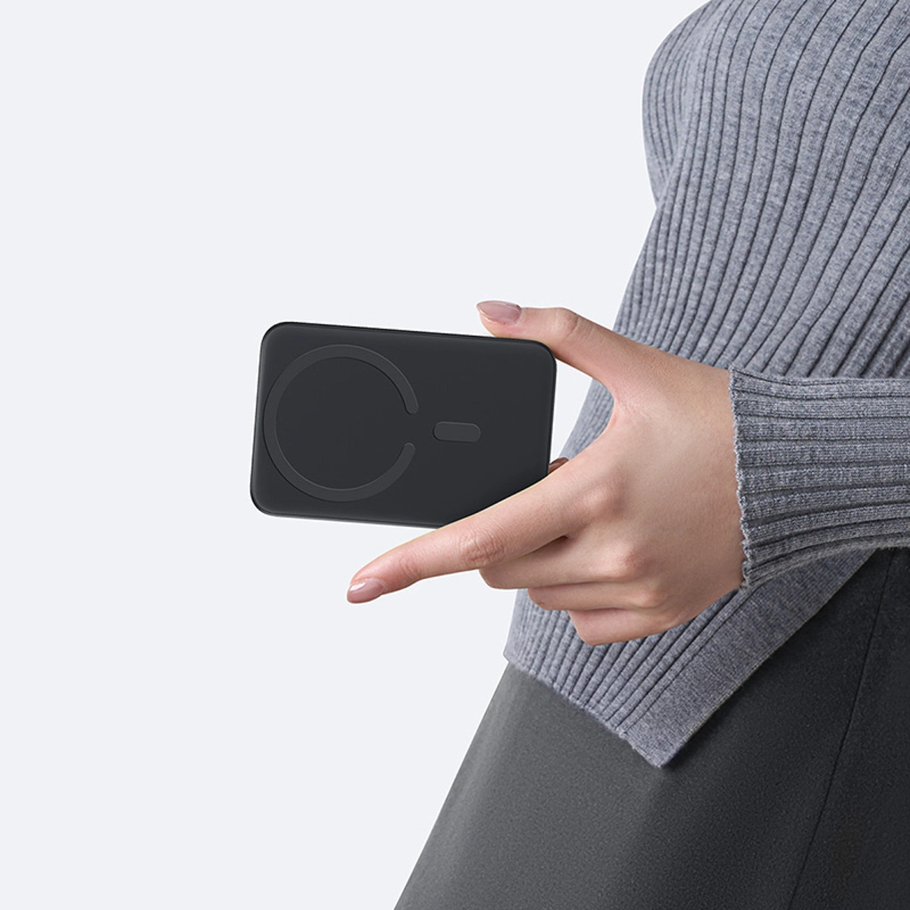 Baseus EnerFill FM11 Ultra-Mini Wireless External Battery, 10000mAh, 22.5W, PD + FQI, 1 x QI - 1 x USB-C, Black P1008210E123-00