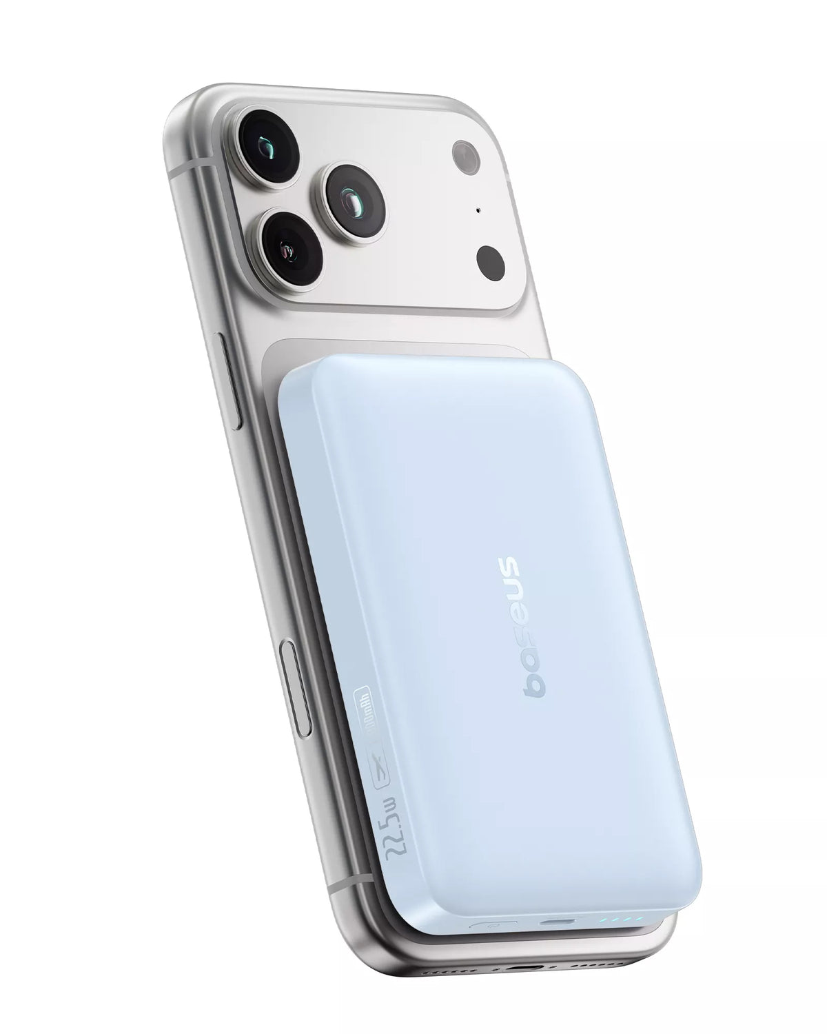 Batterie Externe Sans Fil Baseus EnerFill FM11 Ultra-Mini, 10000mAh, 22,5W, PD + FQI, 1 x QI - 1 x USB-C, Bleue P1008210E313-00