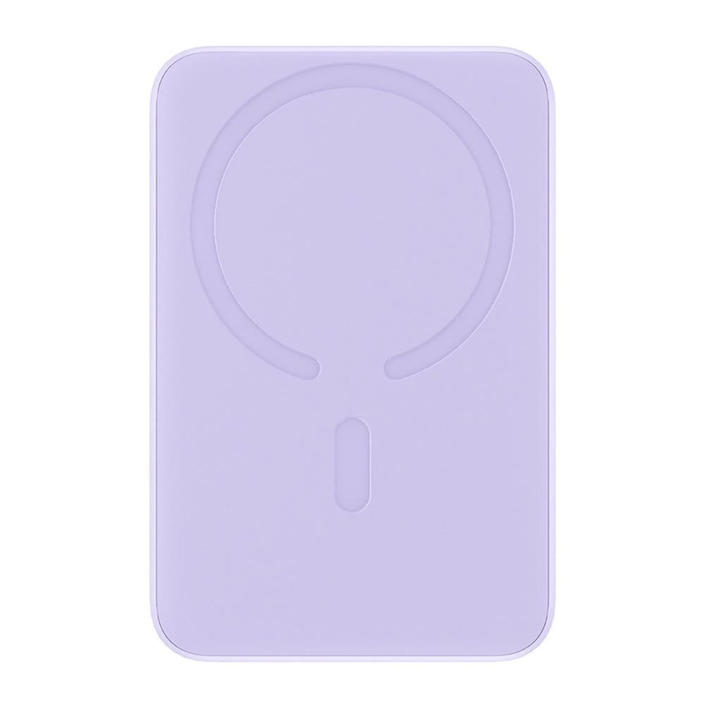 Batterie Externe Sans Fil Baseus Magnetic Mini, 10000mAh, 20W, PD + FQI, 1 x QI - 1 x USB-C, Mauve PPCX110105