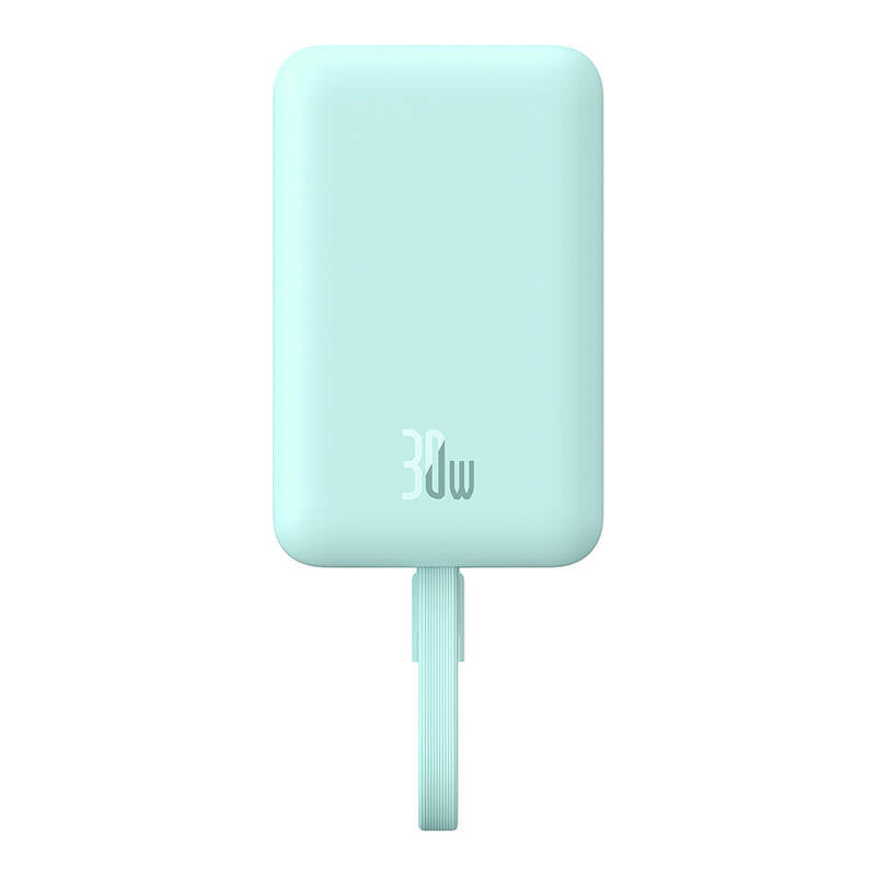 Batterie Externe Sans Fil Baseus Magnetic Mini, 10000mAh, 30W, PD + FQI, 1 x Lightning - 1 x QI - 1 x USB-C, Bleue P1002210B333-00