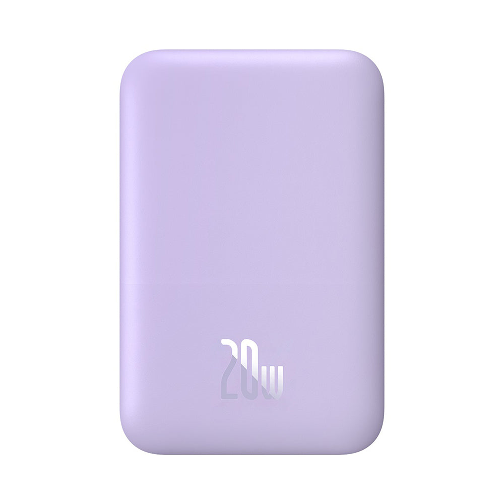Batterie Externe Sans Fil Baseus Mini Air, 6000mAh, 20W, PD + FQI, 1 x QI - 1 x USB-C, Mauve P10059002513-00