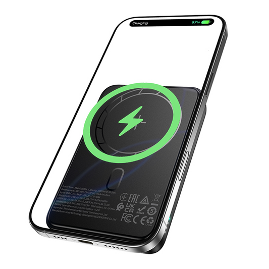 Batterie Externe Sans Fil Borofone BJ82A Dawn, 10000mAh, 22.5W, QC + PD + FQI, 1 x QI - 1 x USB-A - 1 x USB-C, Noire