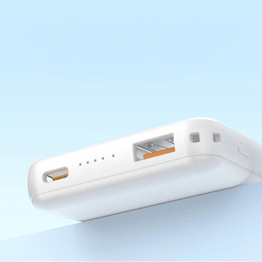 Batterie Externe Sans Fil Dudao K14S+, 10000mAh, 22.5W, QC + PD + FQI, 1 x QI - 1 x USB-A - 1 x USB-C, Blanche