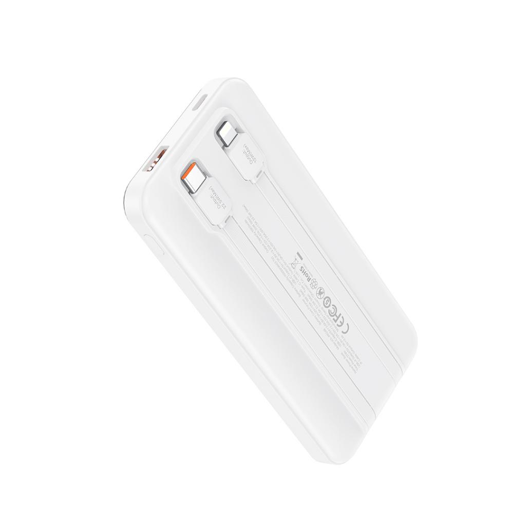Batterie Externe XO Design PR248, 10000mAh, 22.5W, QC + PD, 1 x Lightning - 1 x USB-A - 2 x USB-C, Blanche