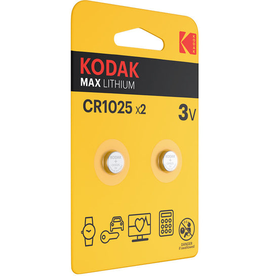Pile Kodak Max Lithium, CR2025, Lot de 2 pièces