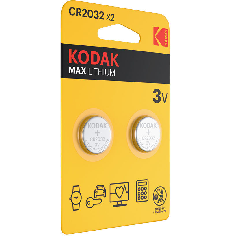 Pile Kodak Max, CR2032, Lot de 2 pièces