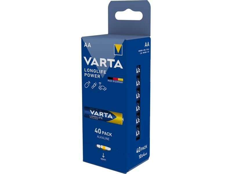 Pile Varta Longlife Power 4906, AA / LR6, Lot de 40 pièces