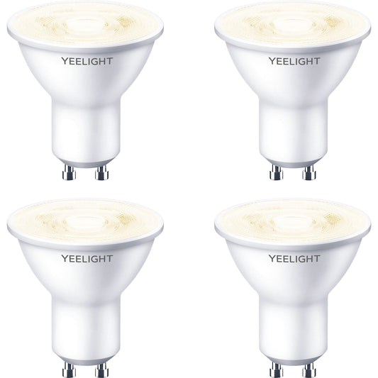 Yeelight W1 LED Bulb, Wi-Fi, GU10, 4.8W, 2700K, 350lm, Set of 4 pieces, White YLDP004