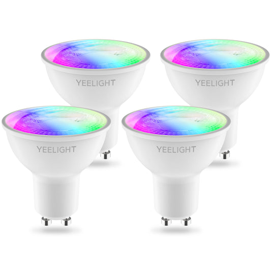 Ampoule LED Yeelight W1, Wi-Fi, GU10, 4.5W, 2700K - 6500K, 350lm, Set 4 pièces, Multicolore YLDP004-A