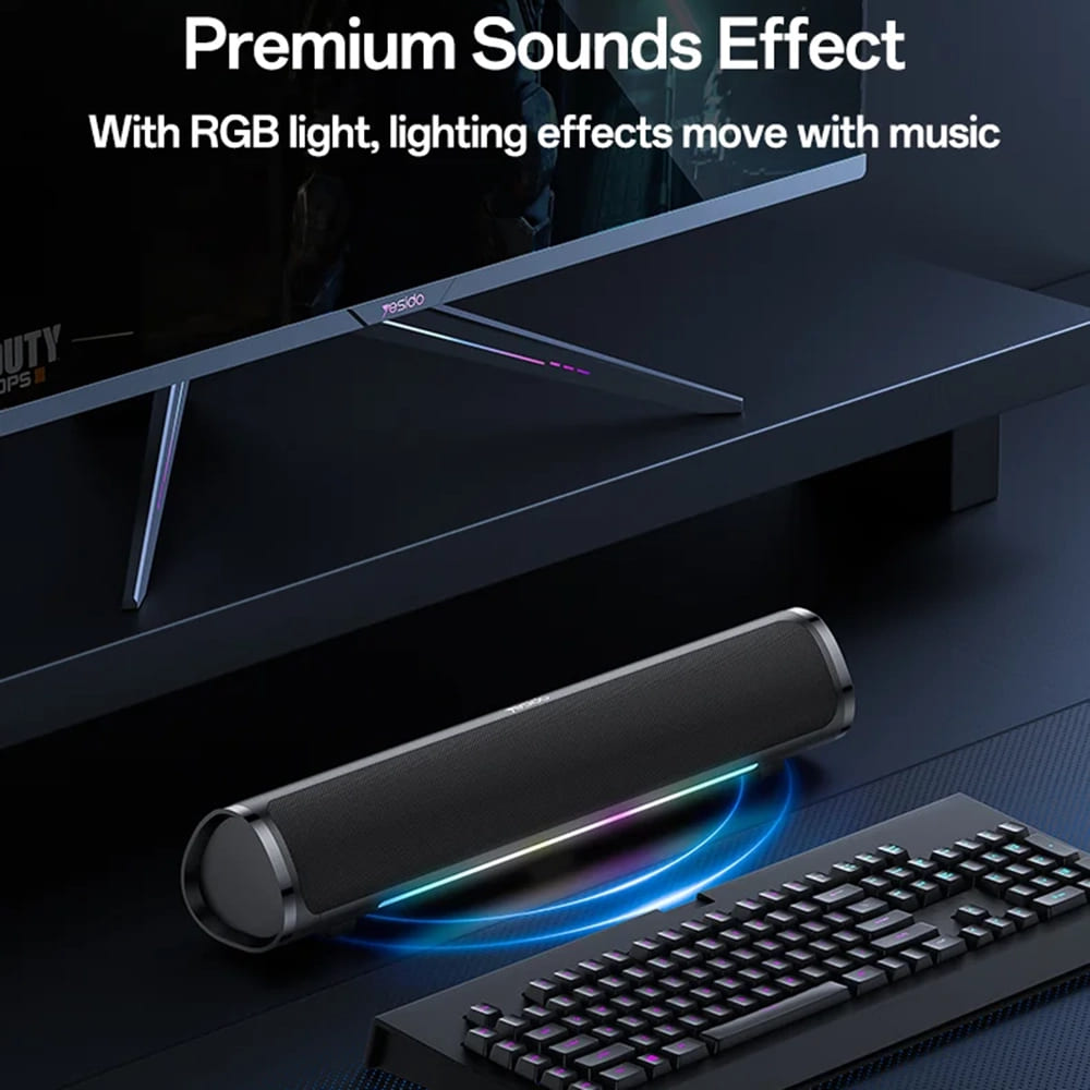 Enceinte Bluetooth Yesido YSW27, 10W, RGB, Noire