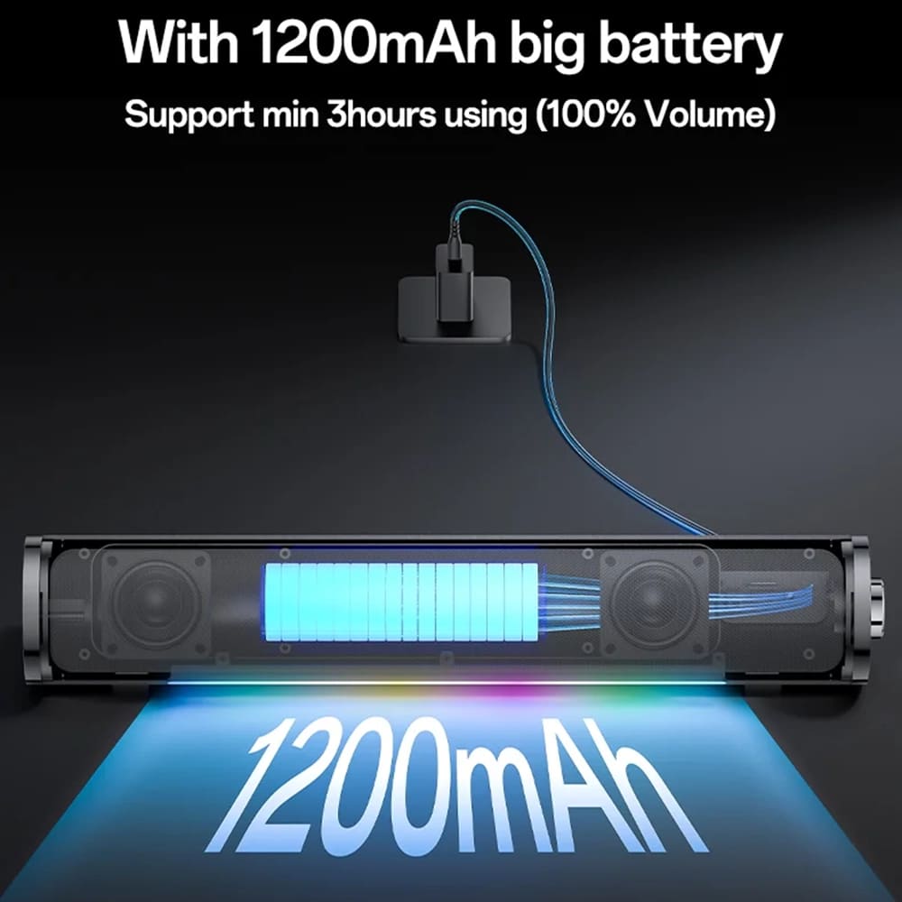 Enceinte Bluetooth Yesido YSW27, 10W, RGB, Noire