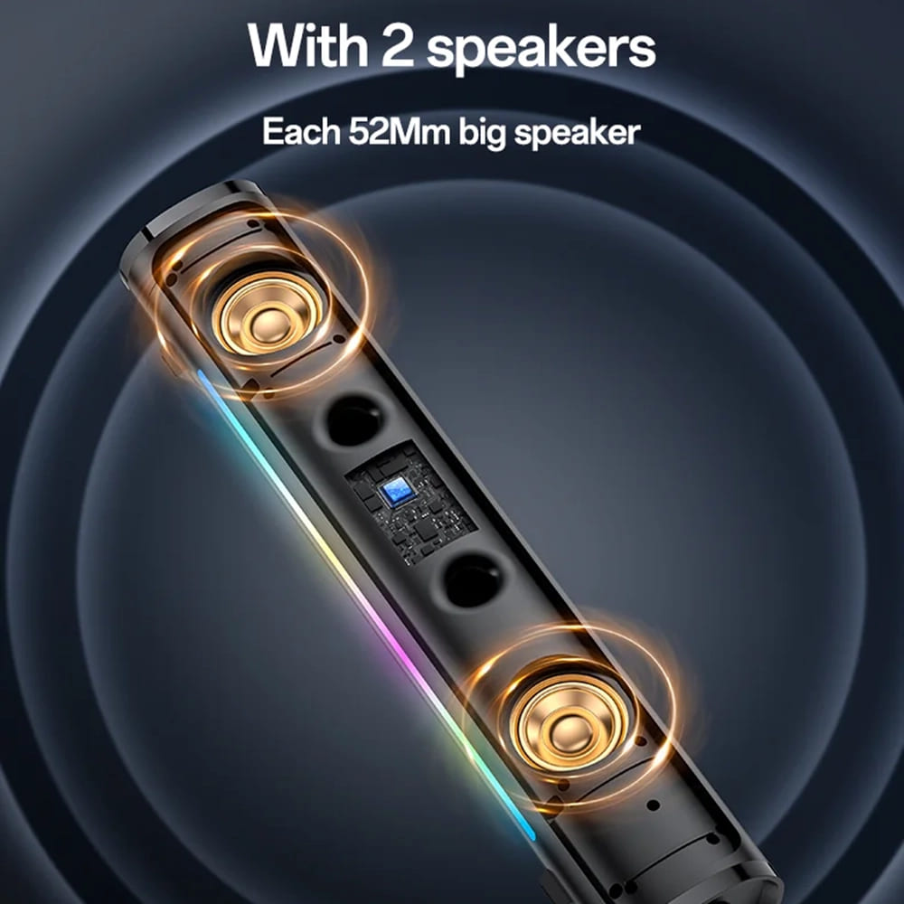 Enceinte Bluetooth Yesido YSW27, 10W, RGB, Noire