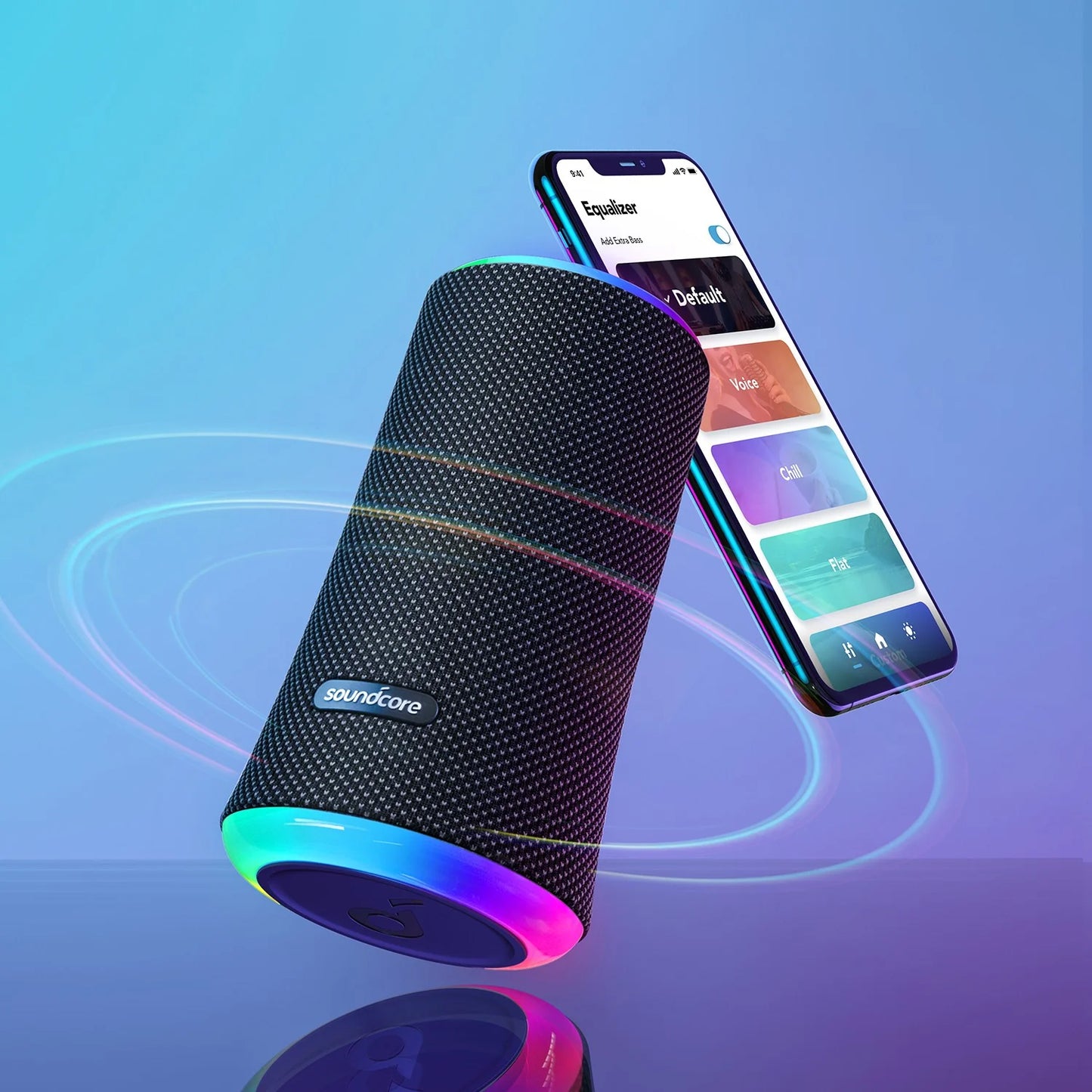 Enceinte Bluetooth Anker SoundCore Flare 2, 20W, RGB, Étanche, Noire A3165G11