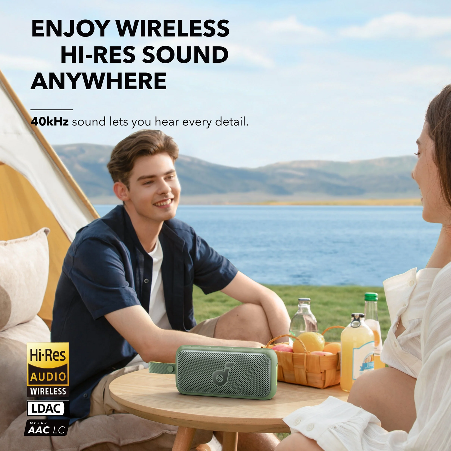 Enceinte Portable Bluetooth Anker SoundCore Motion 300, 30W, TWS, Étanche, Vert A3135061