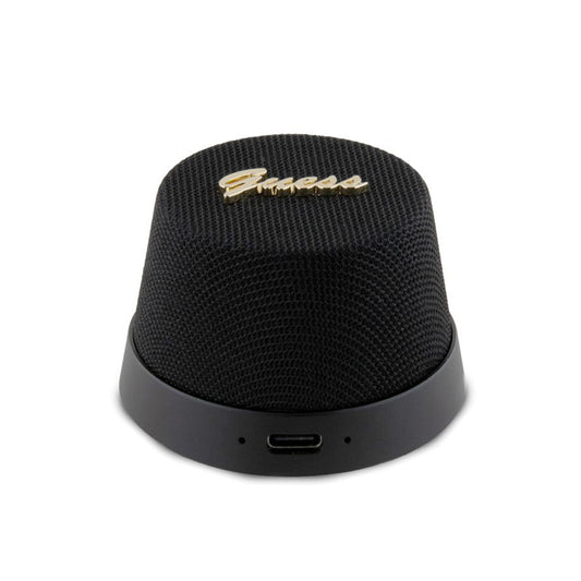 Enceinte Portable Bluetooth Guess Stand Magnétique Script Métal, 3W, Noire