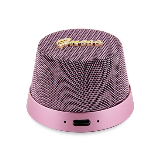Enceinte Portable Bluetooth Guess Stand Magnétique Script Métal, 3W, Rose