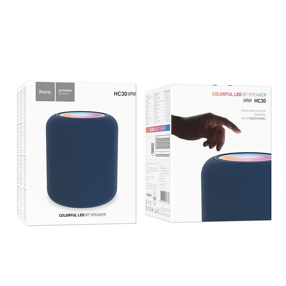 Enceinte Portable Bluetooth HOCO HC30, 5W, TWS, RGB, Bleue