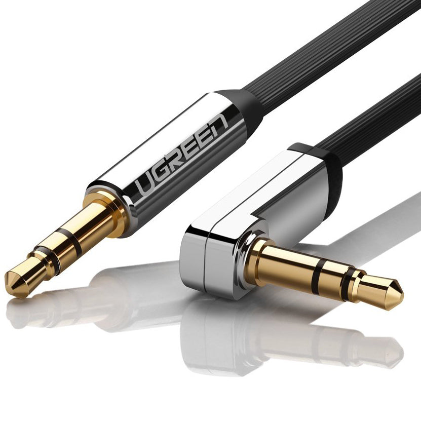 Câble Audio 3.5mm - 3.5mm UGREEN AV112 Angled, 1m, Noir