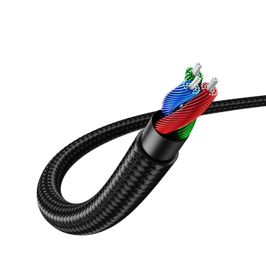Câble audio 3.5mm - 3.5mm UGREEN AV112 coudé, 1m, bleu