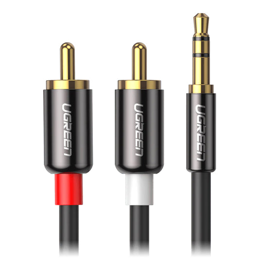 Câble audio 3.5mm - 2 x RCA UGREEN AV116, 3m, Gris