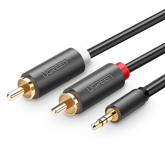 Câble audio 3,5 mm - 2 x RCA UGREEN AV102, 2 m, noir