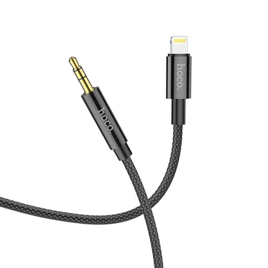 Câble audio 3.5mm - Lightning HOCO UPA19, 1m, Noir