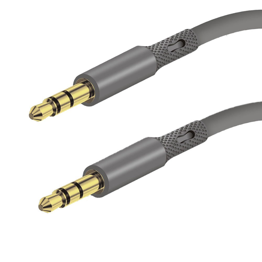 Câble Audio 3.5mm - 3.5mm Techsuit AC3 SoundFlex, 1m, Gris