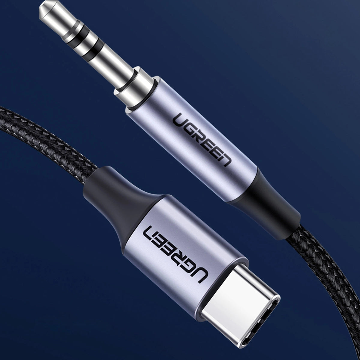 Câble Audio USB-C - 3.5mm UGREEN AV143, 1m, Gris